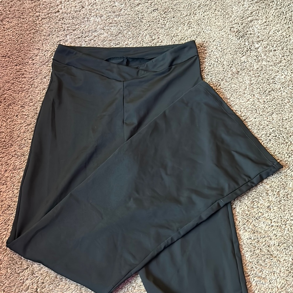 black flare leggings